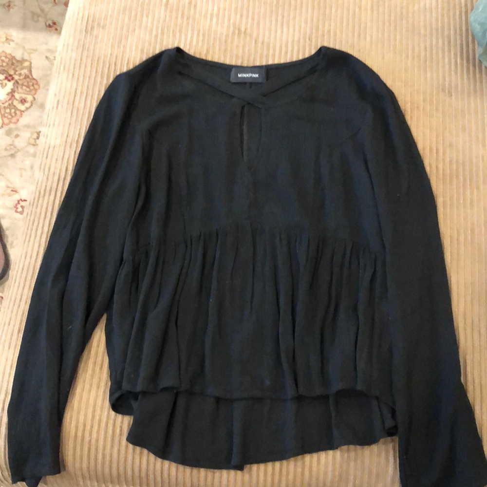 Black criss cross blouse